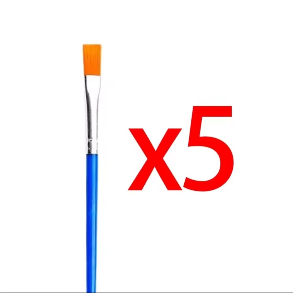 Acrylic Brush Set Kids Art Painting Flat Nylon Paints - Image 1 of 1