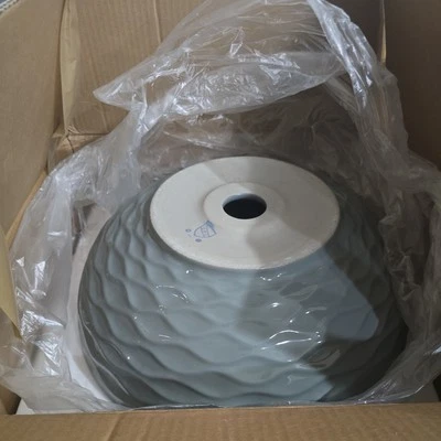 Kraus KCV-200GGR Fregadero Cerámico Redondo Gris Brillante Foto 1 de 2