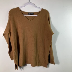 Womens Flora Ashley  V Neck Sweater Brown M Viscose Nylon Polyester - Picture 1 of 11