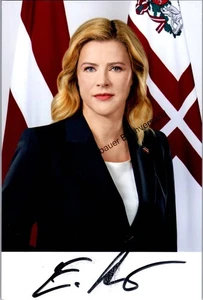 Original Autogramm Evika Silina  Ministerpräsidentin Slowenien /// Autograph sig - Picture 1 of 3