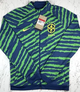Nike Brazil Soccer Full Zip Jacket Youth Kids Size Large (Slim Fit) NWT - Picture 1 of 5