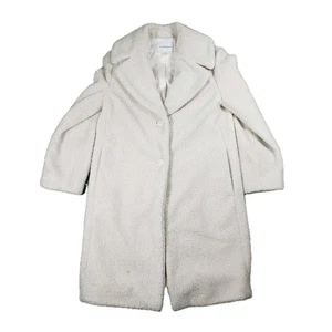 Club Monaco Kunstfell Beige Damen Trenchcoat 2 Knöpfe Größe Extra Small XS - Bild 1 von 18