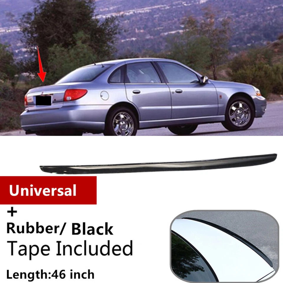 46'' Universal Black Fit For 2001-2005 Saturn L Sedan Trunk Lip Spoiler Wing - Imagem 1 de 4