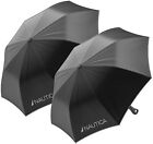 Nautica 3-Section Black Auto-Open Umbrella Set (2-Pack) Rainy Day Protection