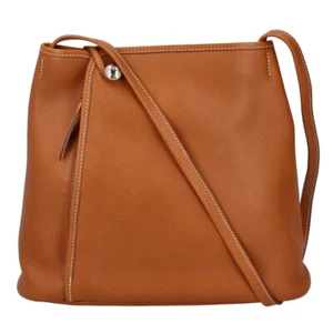 HERMES Gazelle Vogarribar Shoulder Bag gold USED - Picture 1 of 9