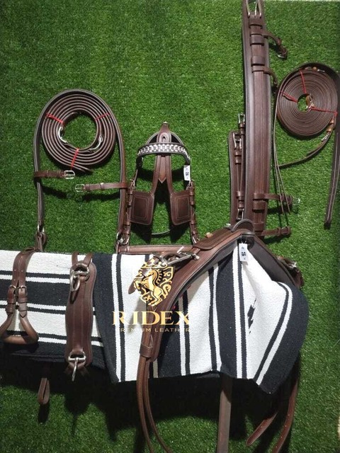 Hunt's Black Leather Pairs Driving Harness With Van Der Wiel Breast  Collars, Horse Size - 6076-3 - GOOD APPLE EQUINE