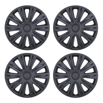 Black 17 Inch Wheel Covers Snap On Cars Suvs For R17 Tire & Steel Rim Hubcaps Foto 1 de 4