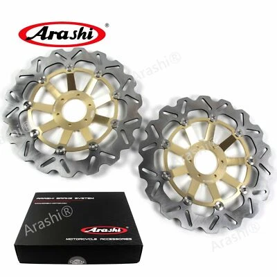 Arashi Front Brake Rotor Disc For Honda CBR1100XX 1997 1998 Super Blackbird GOLD - Изображение 1 из 4