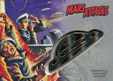 Mars Attacks The Revenge Silver Medallion [15] Card CM-BN Burning Navy Ships