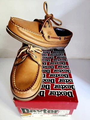 Zapatos de Barco Dexter Navigator II Cuero Tostado De Colección Nuevos en Caja Para Hombre Talla 6 Foto 1 de 4