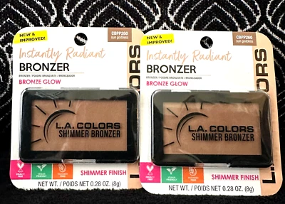 2pk LA COLORS SUN GODDESS CBPP260 FACE BRONZER GLOW RADIANT SHIMMER ILLUMINATOR - Image 1 of 4