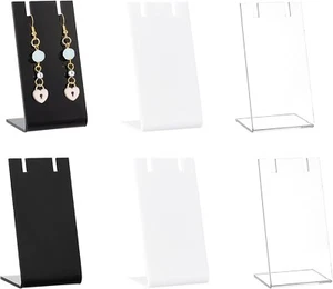 6pcs PH PandaHall L-Shape 3 Colors Earring Holder, Necklace Stand Slant Display - Picture 1 of 6