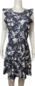 F. Loft  Dress 10 Floral Multicolor Sleeveless Round Neck Button NWT $69 - Picture 1 of 9