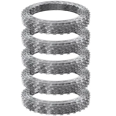 246ft Razor Barbed Wire 5 Roll Razor Wire Fencing Razor Fence Ribbon Barbed Wire - Image 1 of 4