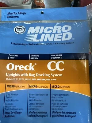DVC 471615 Oreck XL CC Microlined Upright Vacuum Cleaner Bags - 8 Bags! - Image 1 of 2