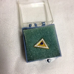 Vintage Telephone Pioneers of America Triangle-Shape Pin - Picture 1 of 4