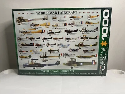 Eurographics World War I Aircraft 1000-Piece Puzzle Made In USA 19.25 X 26.675 - Image 1 of 4
