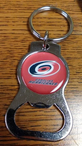 NHL CAROLINA HURRICANES Bottle Opener Keychain Keyring New Cover