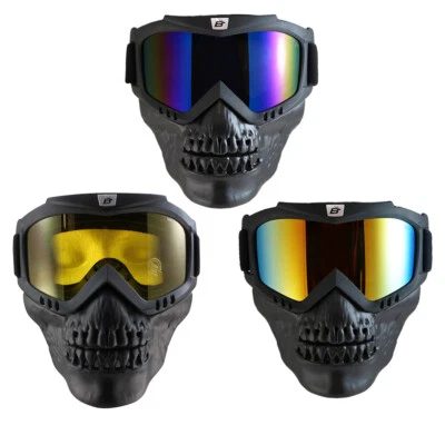 3 Gafas Birdz Skullbird Máscara Calavera Amarillo ReflecTech Azul + Rojo Lentes Espejadas Foto 1 de 4