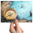 Photograph 6x4"  - Compass Vintage Map Sailing Ocean  #44690