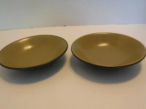 Lot of 2 Mikasa Terra Stone Bronze Green 5 1/4" Dessert Bowls #7001Japan - Picture 1 of 4