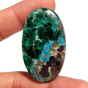 Natural Chrysocolla Cabochon Malachite 44x26 MM Oval Shape Gemstone - Picture 1 of 5