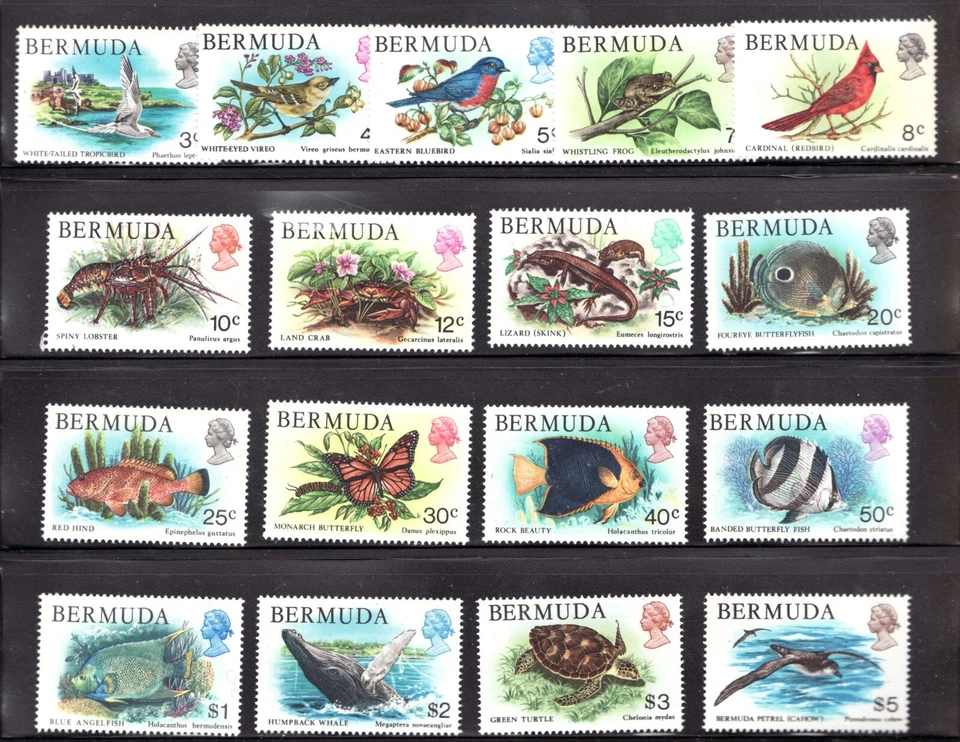 1978 Bermuda Sc# 363-79 Wildlife, fish, whales, birds, reptiles MNH Cv$29.95 - Image 1 of 1