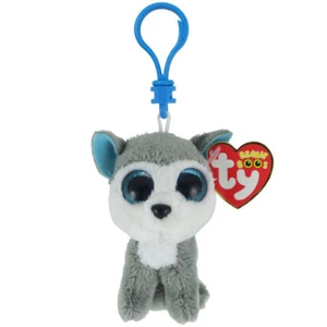 TY Beanie Boos 3" SLUSH Husky Perro Clip de Llave de Plástico Peluche MWMT's con Etiquetas de Corazón - Imagen 1 de 2