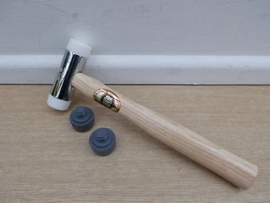 THOR THOREX 710 32MM 2 X WHITE & GREY NYLON FACED ASSEMBLY HAMMER WOODEN HANDLE - Picture 1 of 1
