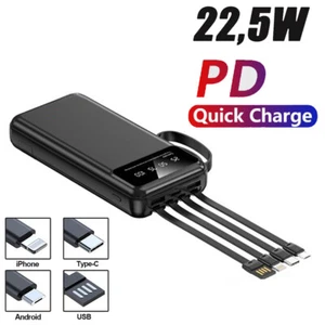10000mAh Powerbank Tragbar Schnellladegerät Externer Batterie Ladegerät Handy DE - Zdjęcie 1 z 17