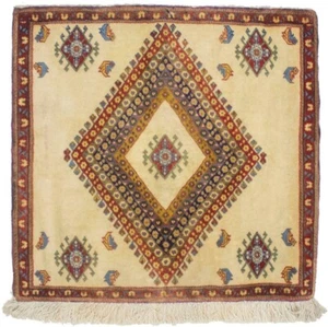 Hand-Knotted Vintage 2X2 Tribal Square Rug Oriental Entryway/Bathroom Carpet - Picture 1 of 15