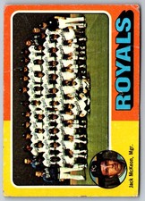 1975 Topps Kansas City Royals - Jack McKeon #72 Kansas City Royals