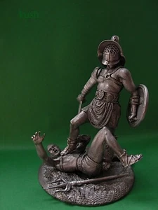 TIN 90mm SOLDIERS ROMAN GLADIATORS VICTORY GLADIATOR * FURIOUS LION*. - Picture 1 of 8