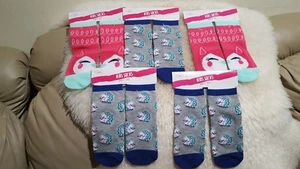 5 Animal Socks ( Size : 5- 6.5 ) Girls 3 Hedgehogs 2 Cats - Picture 1 of 1