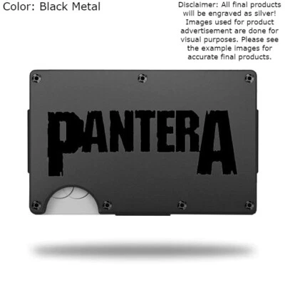 Cartera personalizada "PANTERA" grabada con láser - Elige un color de billetera Foto 1 de 4