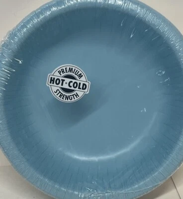 Pastel Blue Paper Bowls 20 oz 20 Per Pack Blue Tableware Party Decorations - Image 1 of 2