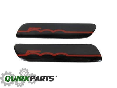 2012-2017 FIAT 500 BODY SIDE MOLDING INSERT EMBLEM SET OEM MOPAR NEW GENUINE - Image 1 of 4