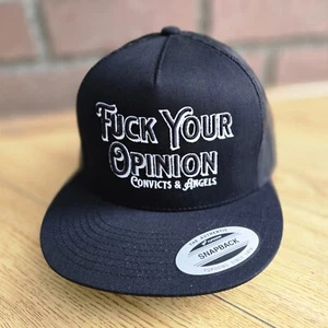 NEW: "F*CK YOUR OPINION" CONVICTS & ANGELS Trucker Mesh HAT CAP - THE CLASSICS  - Picture 1 of 12