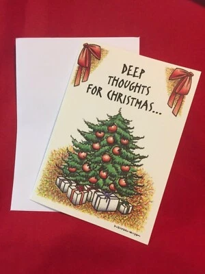 Naughty Greeting Card Funny Humor Sarcastic Joke Merry Christmas Happy New Year - Image 1 of 2