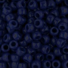 Pony Beads Navy Blue Opaque Large Hole Beads Made in USA