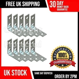 10 X 1.5" FORMA DE L 90 GRADOS BRACKETS ANGULARES SOPORTE ESTANTE CONJUNTO REINO UNIDO - Imagen 1 de 4
