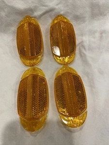 4x TPL ORANGE CLIP ON BICYCLE WHEEL REFLECTORS 04011 Spoke Reflector SATELLITE - Picture 1 of 3