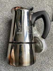 Bialetti Nuovo Musa Expresso Coffee Maker CasaItalia Large Size Stainless Steel - Picture 1 of 18