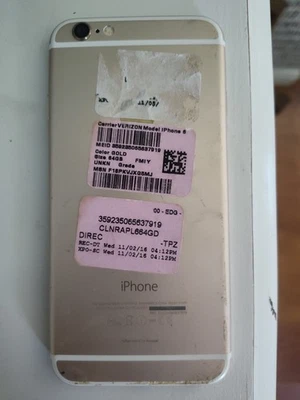 Apple iPhone 6 16GB 64GB 128GB Silver Gold Gray AT&T T-Mobile Verizon For Parts - Image 1 of 2