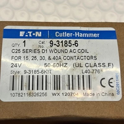 EATON 9-3185-6 Volt Coil  C25 24 VOLTS  Contactors New - Image 1 of 4