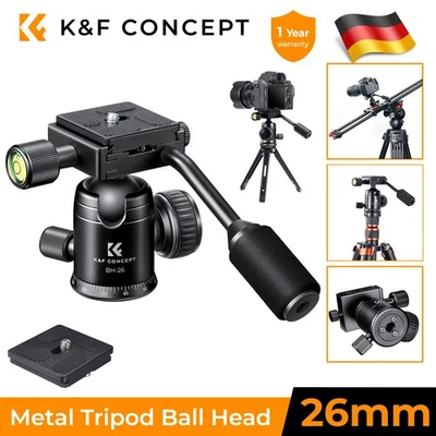 K&F Concept 360° Stativ-Kugelkopf CNC-Panorama-Einbeinstativ Kamerahalterung NEU - Bild 1 von 4