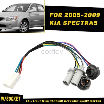 92415-2F220 Tail Light Wiring Socket + Wire For Kia Spectra5 2005-2009 USA - Image 1 of 4