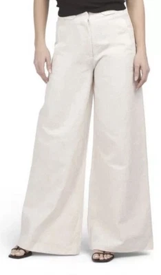 Женские брюки Bernard Torn by Ronny Kobo размер L из льняной смеси с широкими штанинами - Изображение 1 из 4