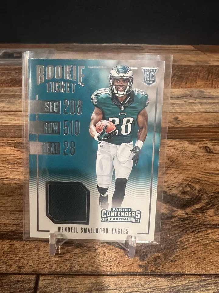 Wendell Smallwood 2016 Panini Contenders Rookie Ticket Swatches Vertical #19 - Image 1 of 2