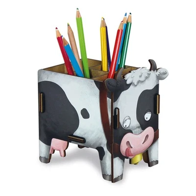 Stiftebox Vierbeiner Kuh | Bauernhoftier als Stifteköcher | Geschenk für Kinder - Bild 1 von 4